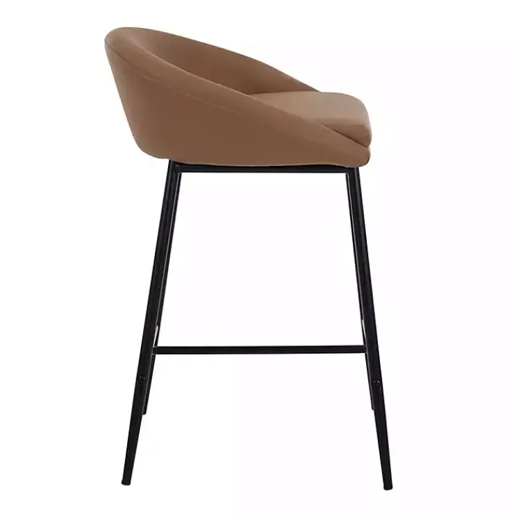 Kirklands Home Faux Leather Low Counter Stools, Set of 2 Brown Sale