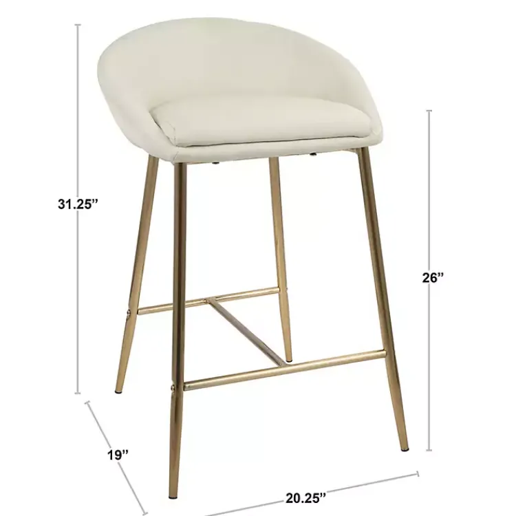 Kirklands Home Faux Leather Low Counter Stools, Set of 2 Brown Sale