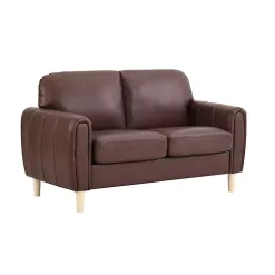 Kirklands Home Faux Leather Lyon Loveseat Brown Online