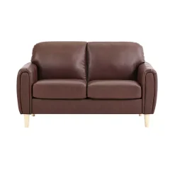Kirklands Home Faux Leather Lyon Loveseat Brown Online