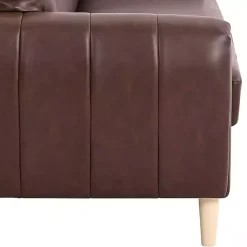 Kirklands Home Faux Leather Lyon Loveseat Brown Online
