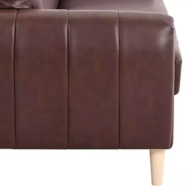 Kirklands Home Faux Leather Lyon Loveseat Brown Online