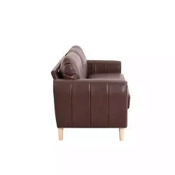 Kirklands Home Faux Leather Lyon Sofa Brown Online