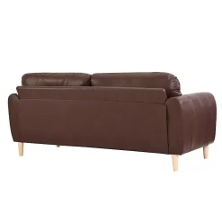 Kirklands Home Faux Leather Lyon Sofa Brown Online