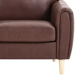 Kirklands Home Faux Leather Lyon Sofa Brown Online