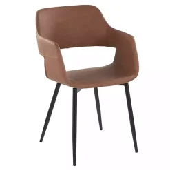 Kirklands Home Faux Leather Marge Dining Chairs, Set of 2 Brown Best