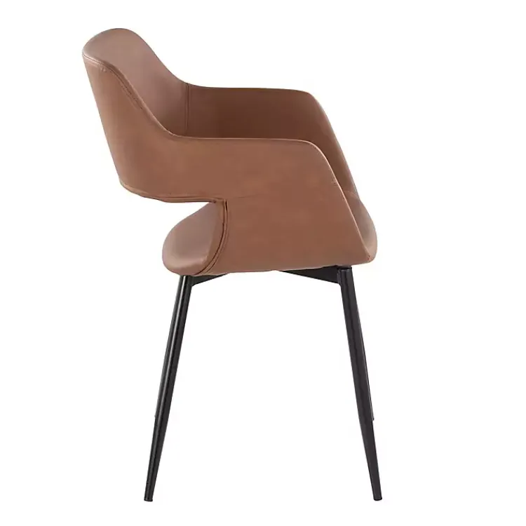 Kirklands Home Faux Leather Marge Dining Chairs, Set of 2 Brown Best