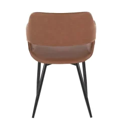 Kirklands Home Faux Leather Marge Dining Chairs, Set of 2 Brown Best