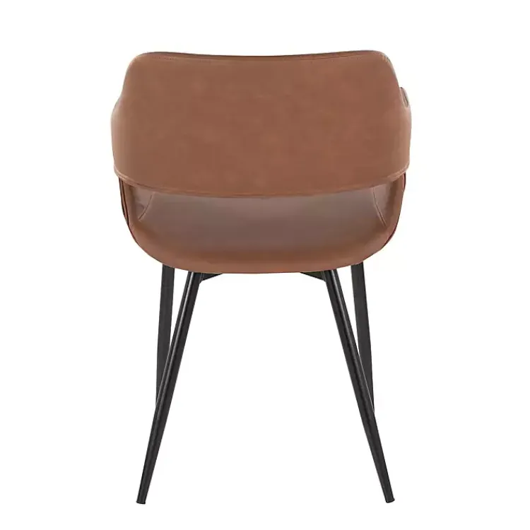 Kirklands Home Faux Leather Marge Dining Chairs, Set of 2 Brown Best