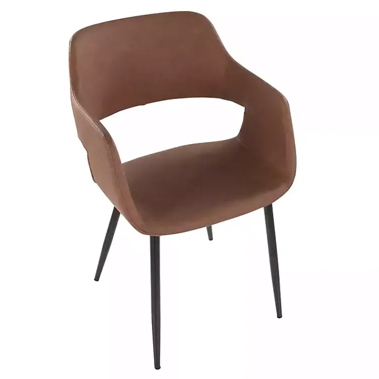 Kirklands Home Faux Leather Marge Dining Chairs, Set of 2 Brown Best