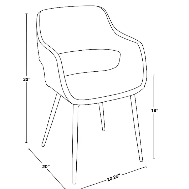 Kirklands Home Faux Leather Marge Dining Chairs, Set of 2 Brown Best