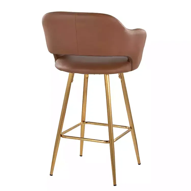 Kirklands Home Faux Leather Marge Counter Stools, Set of 2 Brown Hot