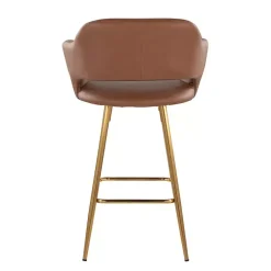 Kirklands Home Faux Leather Marge Counter Stools, Set of 2 Brown Hot