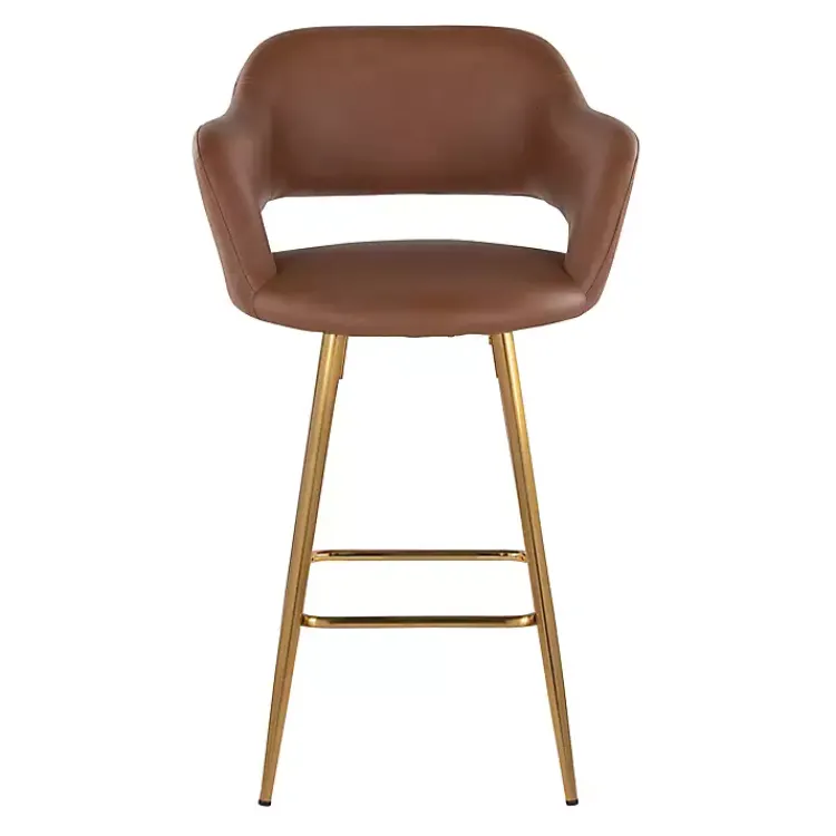 Kirklands Home Faux Leather Marge Counter Stools, Set of 2 Brown Hot