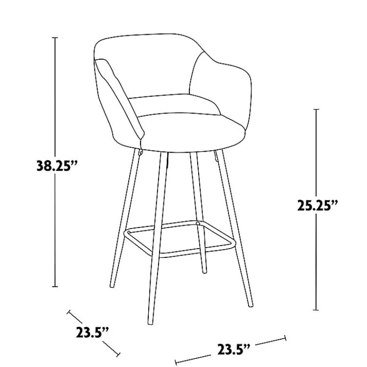 Kirklands Home Faux Leather Marge Counter Stools, Set of 2 Brown Hot
