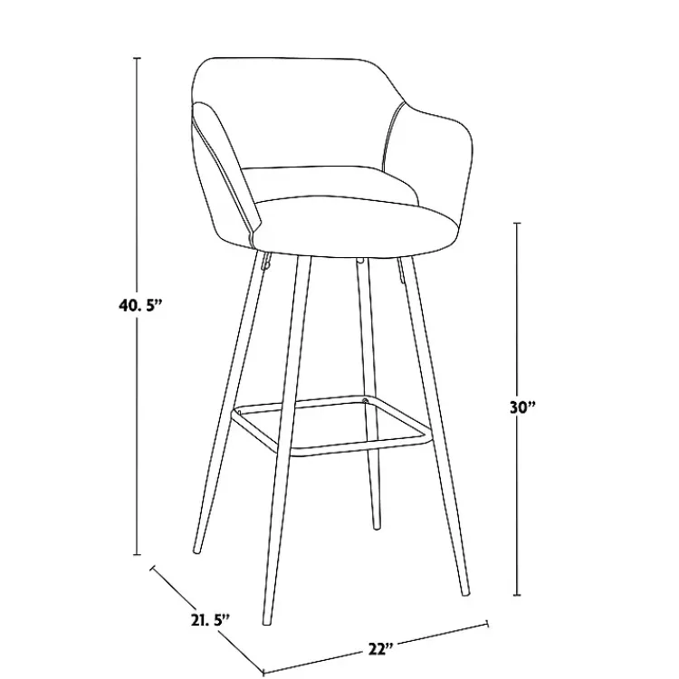 Kirklands Home Faux Leather Marge Bar Stools, Set of 2 Brown Best