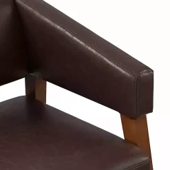Kirklands Home Faux Leather Nicki Accent Chair Brown Clearance