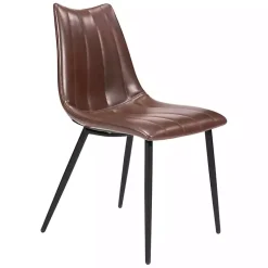 Kirklands Home Faux Leather Noreen Dining Chairs, Set of 2 Brown Outlet