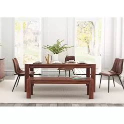 Kirklands Home Faux Leather Noreen Dining Chairs, Set of 2 Brown Outlet