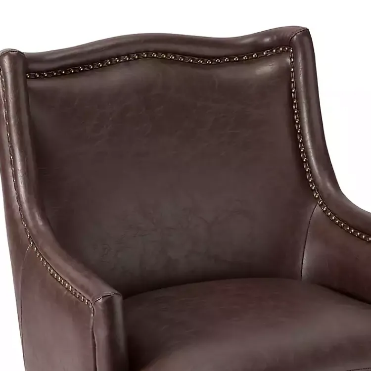 Kirklands Home Faux Leather Ophelia Accent Chair Brown Online