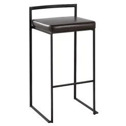 Kirklands Home Faux Leather Stackable Bar Stools, Set of 2 Brown Hot