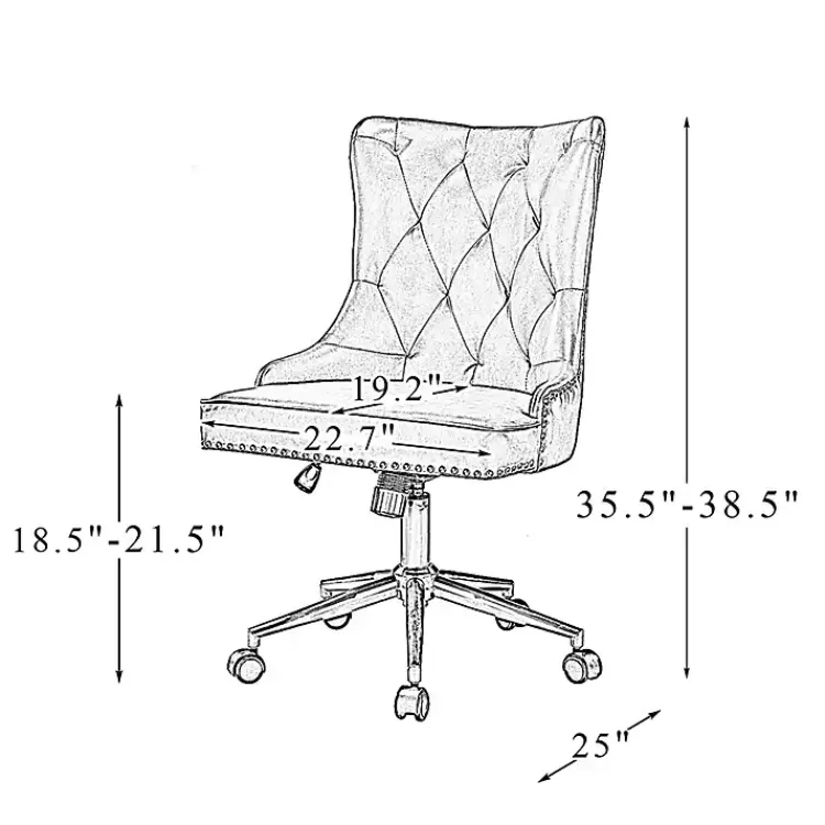 Kirklands Home Faux Leather Tufted Back Office Chair Brown Sale