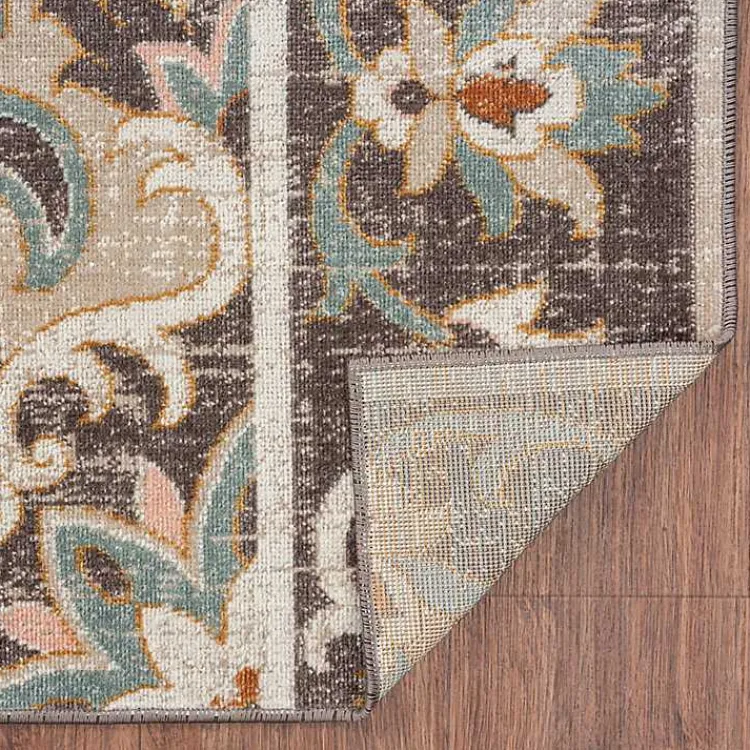 Kirklands Home Brown Floral Medallion Outdoor Area Rug, 7x9 Discount