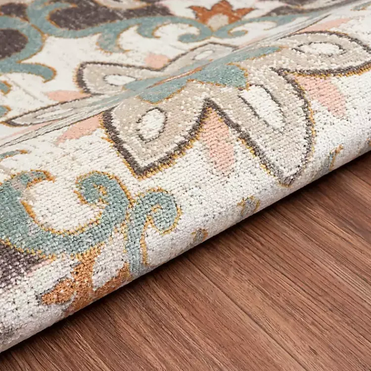Kirklands Home Brown Floral Medallion Outdoor Area Rug, 7x9 Discount