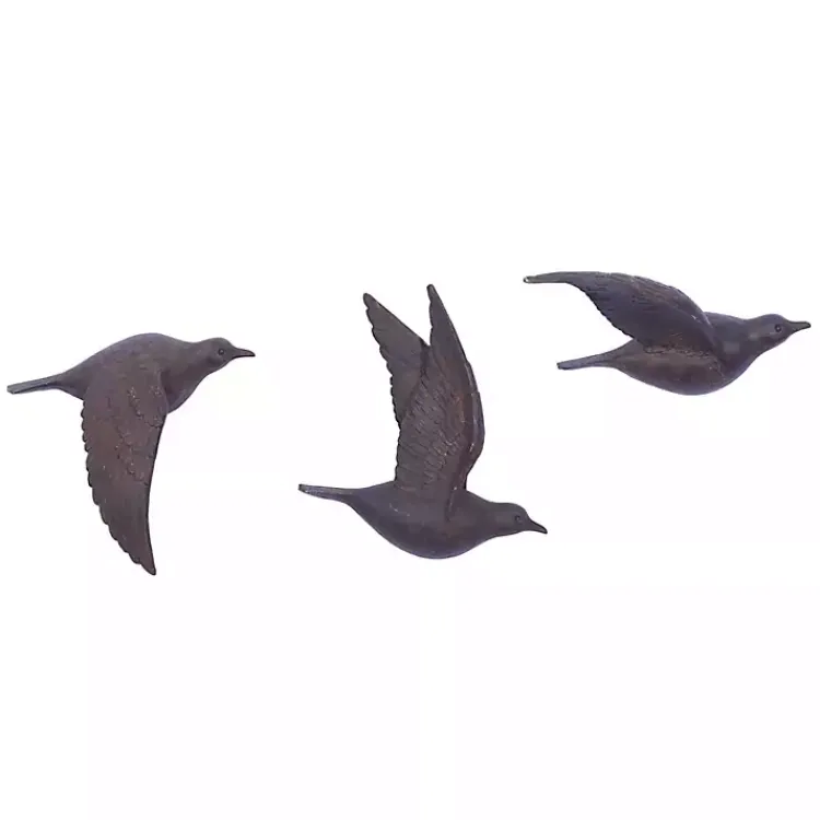 Kirklands Home Flying Birds Wall Sculptures, Set of 3 Brown Best