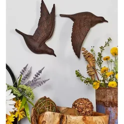 Kirklands Home Flying Birds Wall Sculptures, Set of 3 Brown Best