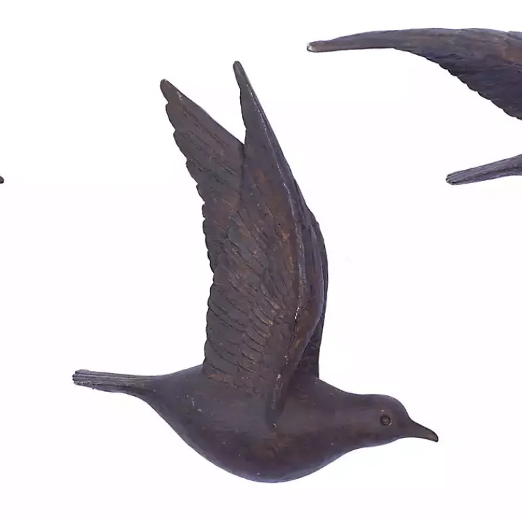 Kirklands Home Flying Birds Wall Sculptures, Set of 3 Brown Best
