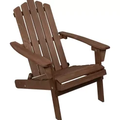 Kirklands Home Folding Outdoor Adirondack Chair Brown Clearance
