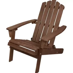 Kirklands Home Folding Outdoor Adirondack Chair Brown Clearance