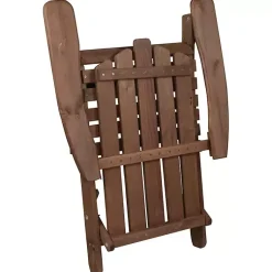 Kirklands Home Folding Outdoor Adirondack Chair Brown Clearance