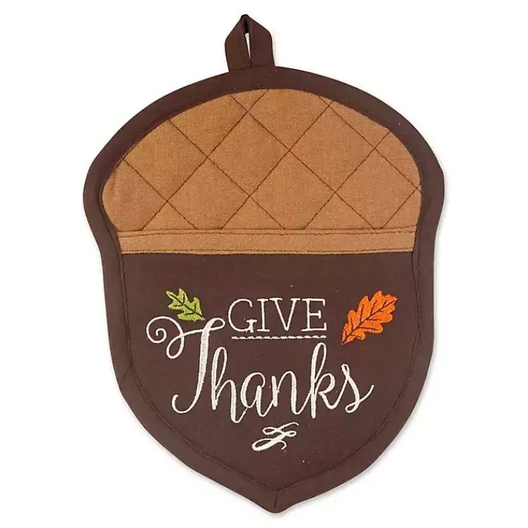 Fall>Kirklands Home Give Thanks 3-pc. Potholder & Towel Set Brown
