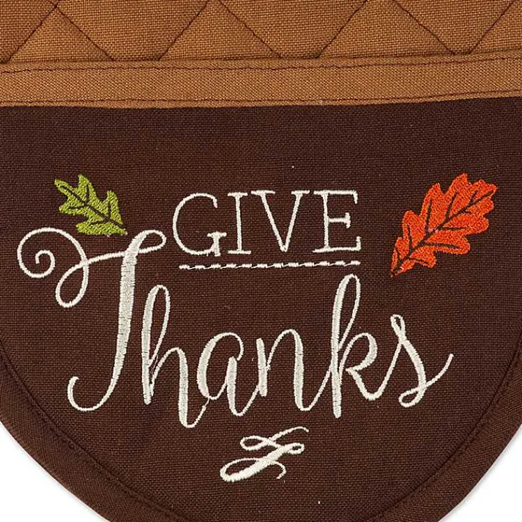 Fall>Kirklands Home Give Thanks 3-pc. Potholder & Towel Set Brown