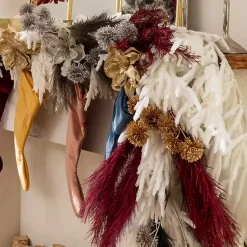 Christmas Arrangements & Garland>Kirklands Home Glittered Pampas Stems, Set of 2 Brown