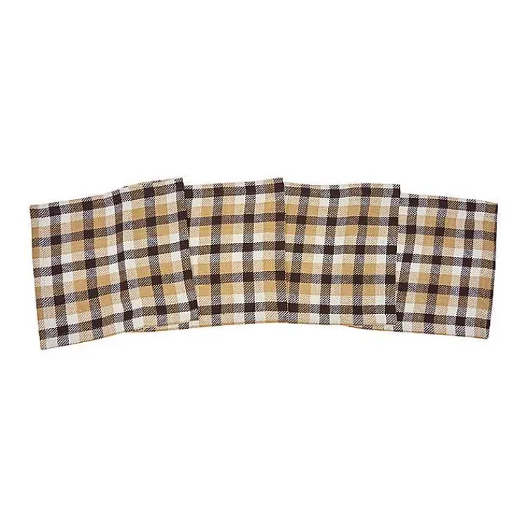 Fall>Kirklands Home Brown Harvest Plaid Table Runner