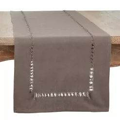 Kirklands Home Hemstitch Table Runner Brown Sale