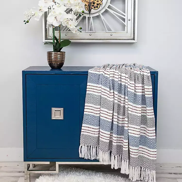 Blankets & Throws>Kirklands Home Herringbone Multi Striped Throw Brown