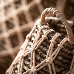 Baskets & Boxes>Kirklands Home Macrame Overlay Baskets, Set of 2 Brown