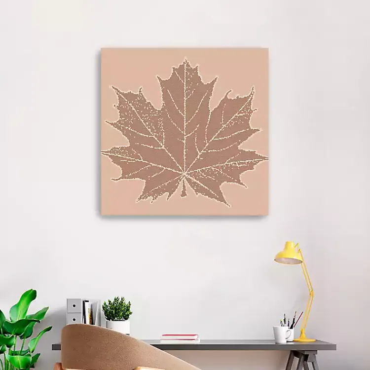 Fall>Kirklands Home Brown Maple Leaf Giclee Canvas Art Print