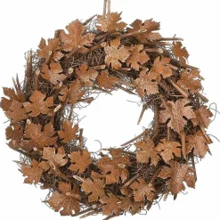 Wreaths>Kirklands Home Maple Leaves Wreath Brown