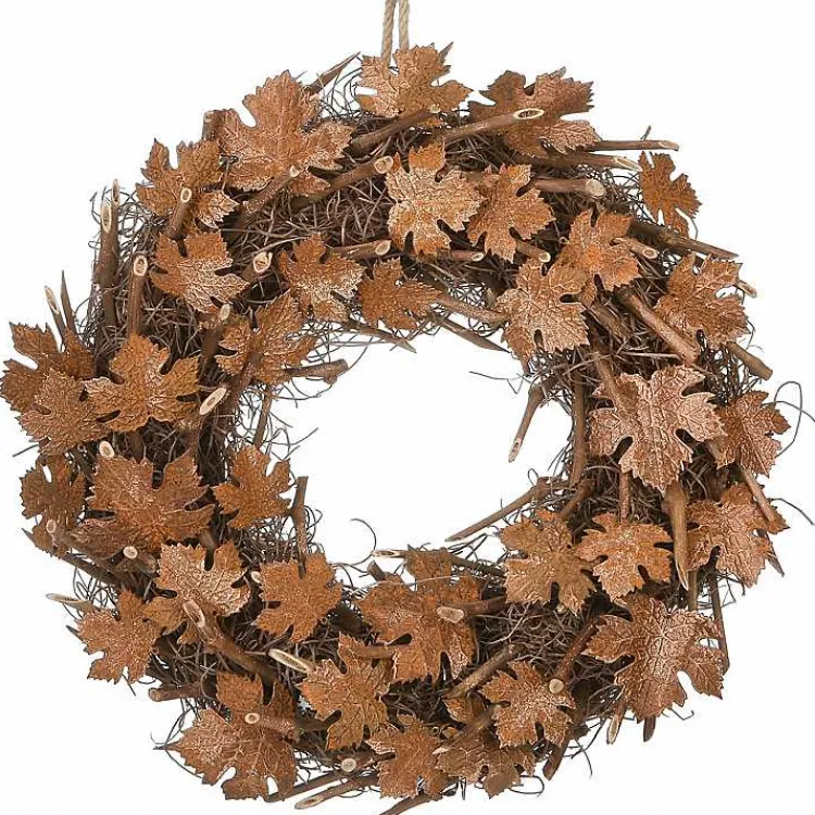Wreaths>Kirklands Home Maple Leaves Wreath Brown