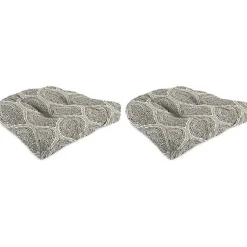Kirklands Home Medallion Outdoor Chair Cushions, Set of 2 Brown New