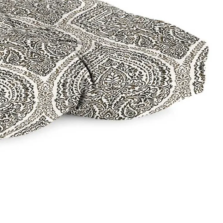 Kirklands Home Medallion Tufted Outdoor Bench Cushion Brown Clearance
