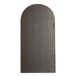 Kirklands Home Metal Arch Frame Windowpane Wall Mirror Brown Discount