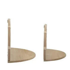 Kirklands Home Brown Metal Arched Flower Wall Shelves, Set of 2 Outlet