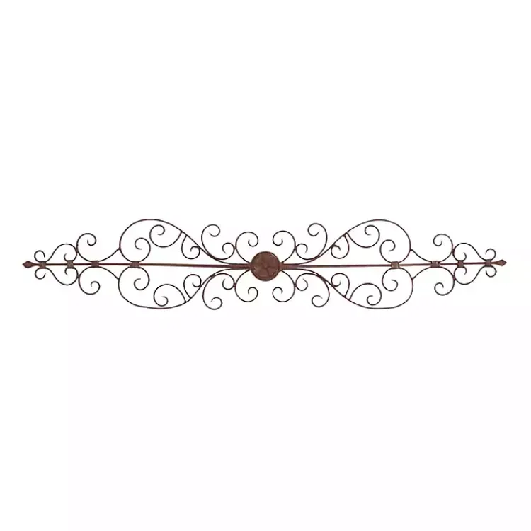 Kirklands Home Metal Scroll Panel Wall Plaque Brown Outlet