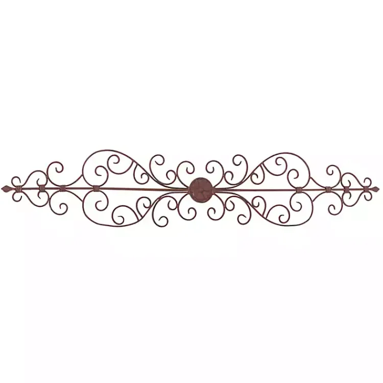 Kirklands Home Metal Scroll Panel Wall Plaque Brown Outlet